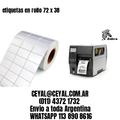etiquetas en rollo 72 x 38