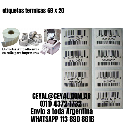 etiquetas termicas 69 x 20