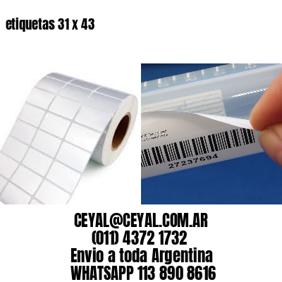 etiquetas 31 x 43