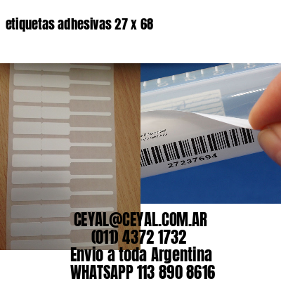 etiquetas adhesivas 27 x 68
