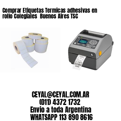 Comprar Etiquetas Termicas adhesivas en rollo Colegiales  Buenos Aires TSC