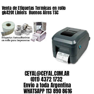 Venta de Etiquetas Termicas en rollo gk420t Liniers  Buenos Aires TSC