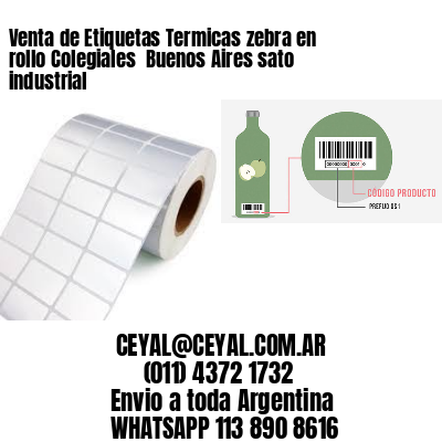Venta de Etiquetas Termicas zebra en rollo Colegiales  Buenos Aires sato industrial