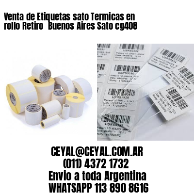 Venta de Etiquetas sato Termicas en rollo Retiro  Buenos Aires Sato cg408