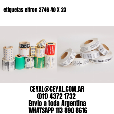  etiquetas eltron 2746 40 X 23