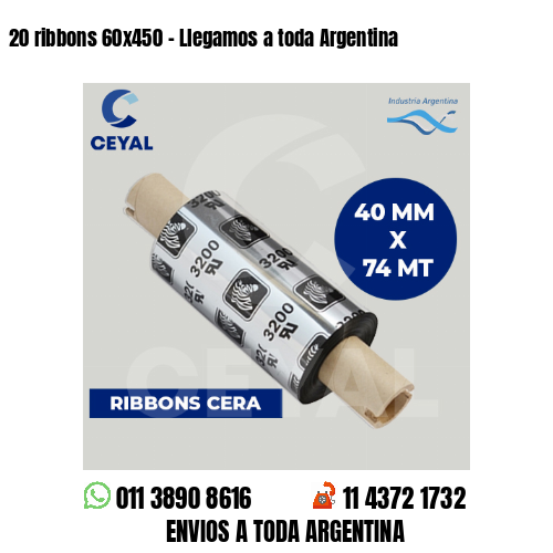 20 ribbons 60×450 – Llegamos a toda Argentina