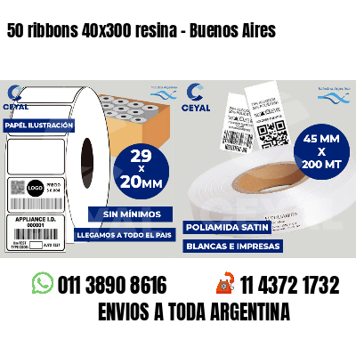 50 ribbons 40x300 resina - Buenos Aires