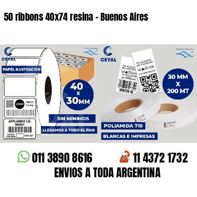 50 ribbons 40x74 resina - Buenos Aires