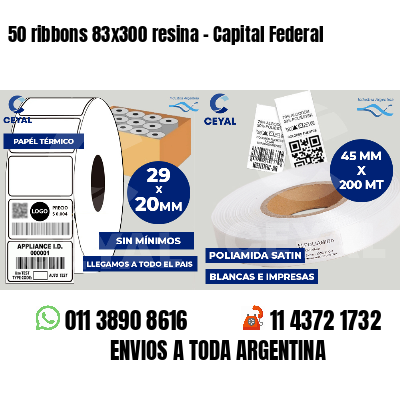 50 ribbons 83x300 resina - Capital Federal