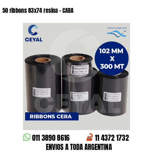 50 ribbons 83×74 resina – CABA