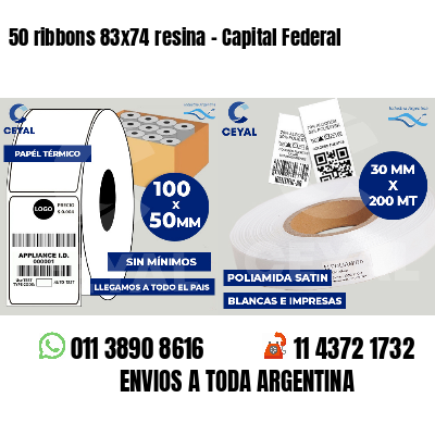 50 ribbons 83x74 resina - Capital Federal