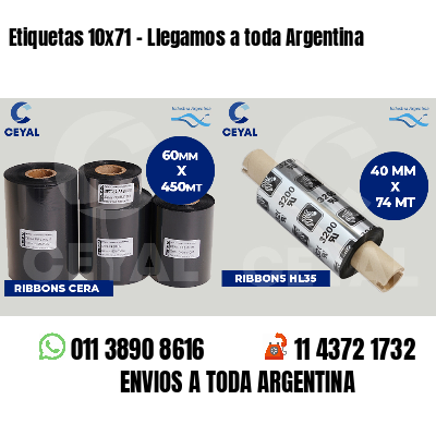 Etiquetas 10x71 - Llegamos a toda Argentina