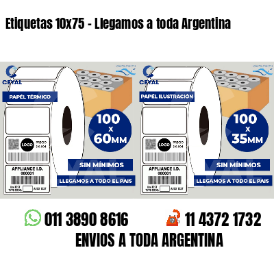 Etiquetas 10x75 - Llegamos a toda Argentina