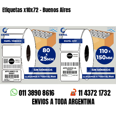 Etiquetas x10x72 - Buenos Aires