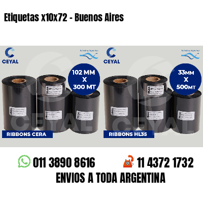 Etiquetas x10x72 - Buenos Aires