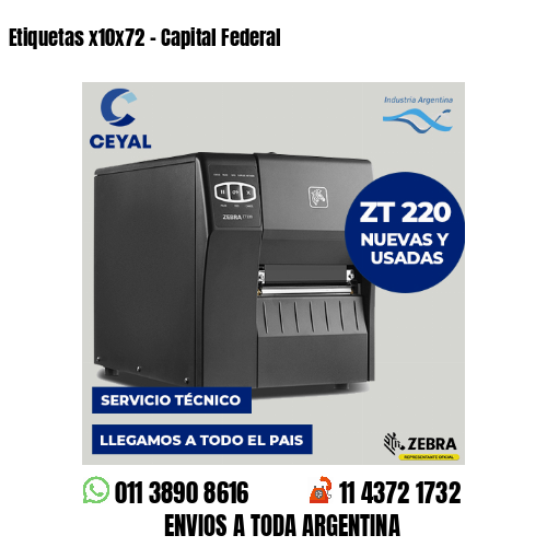 Etiquetas x10x72 - Capital Federal