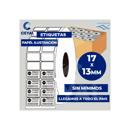 etiquetas adhesivas ribbon de 60 mm Chocolaterías