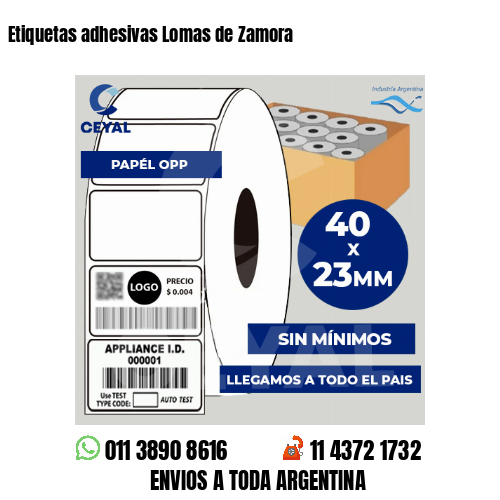 Etiquetas adhesivas Lomas de Zamora