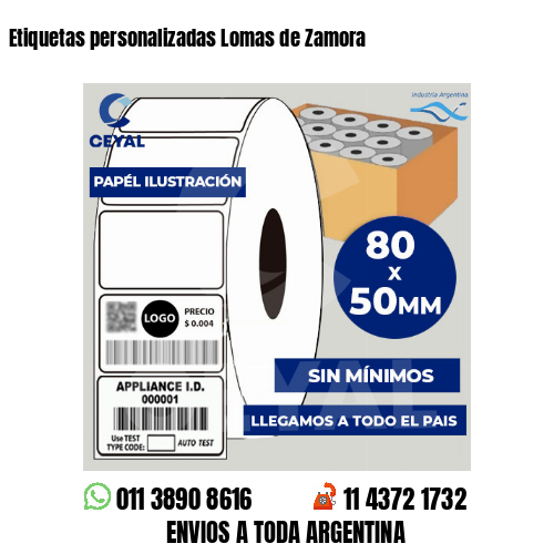 Etiquetas personalizadas Lomas de Zamora