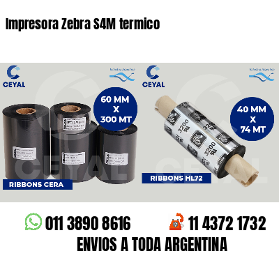 Impresora Zebra S4M termico