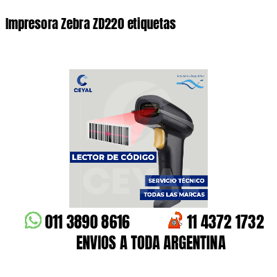 Impresora Zebra ZD220 etiquetas