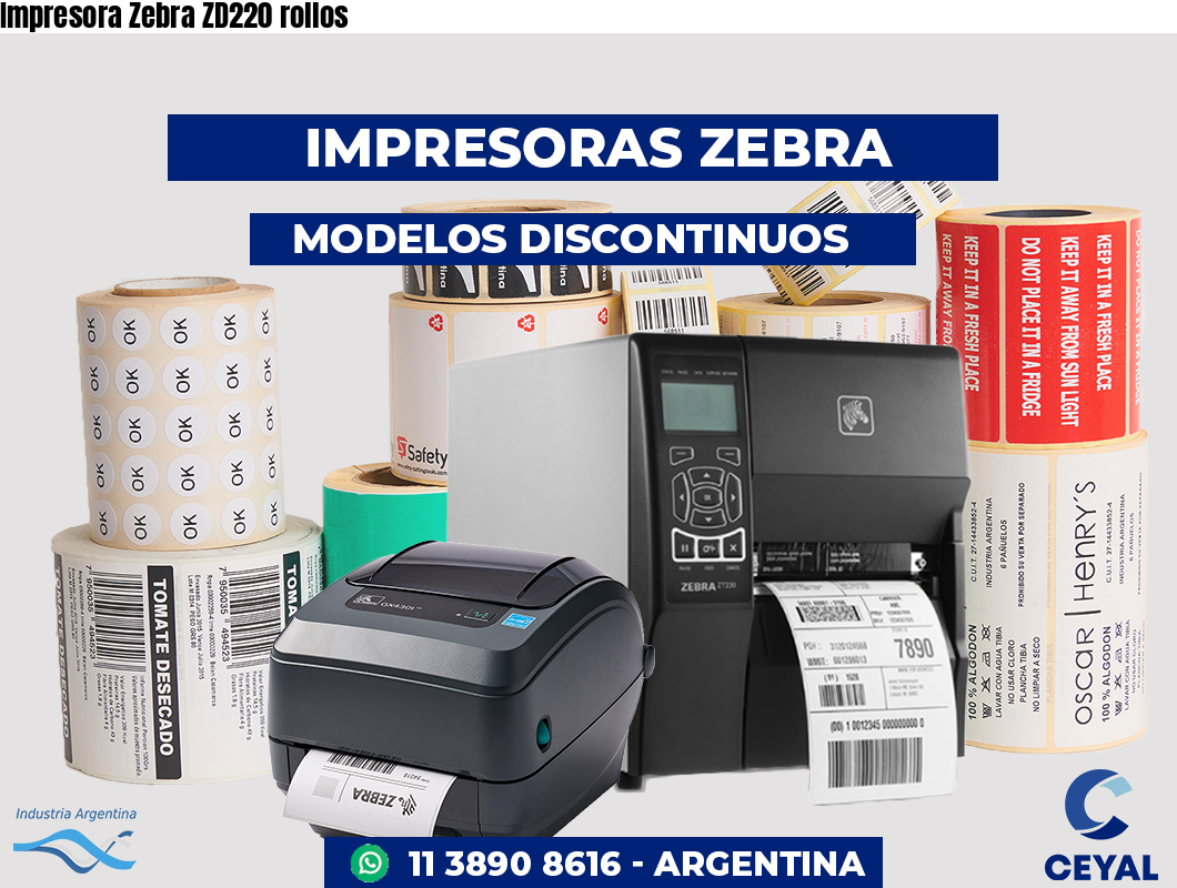 Impresora Zebra Zd220 Rollos Zebra Etiquetadora 3815