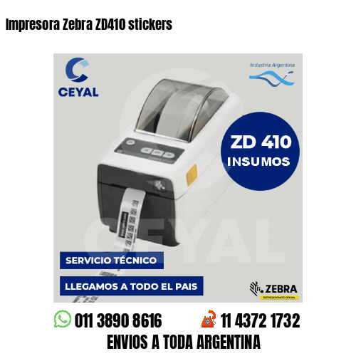 Impresora Zebra ZD410 stickers Zebra Etiquetadora