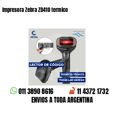 Impresora Zebra ZD410 termico