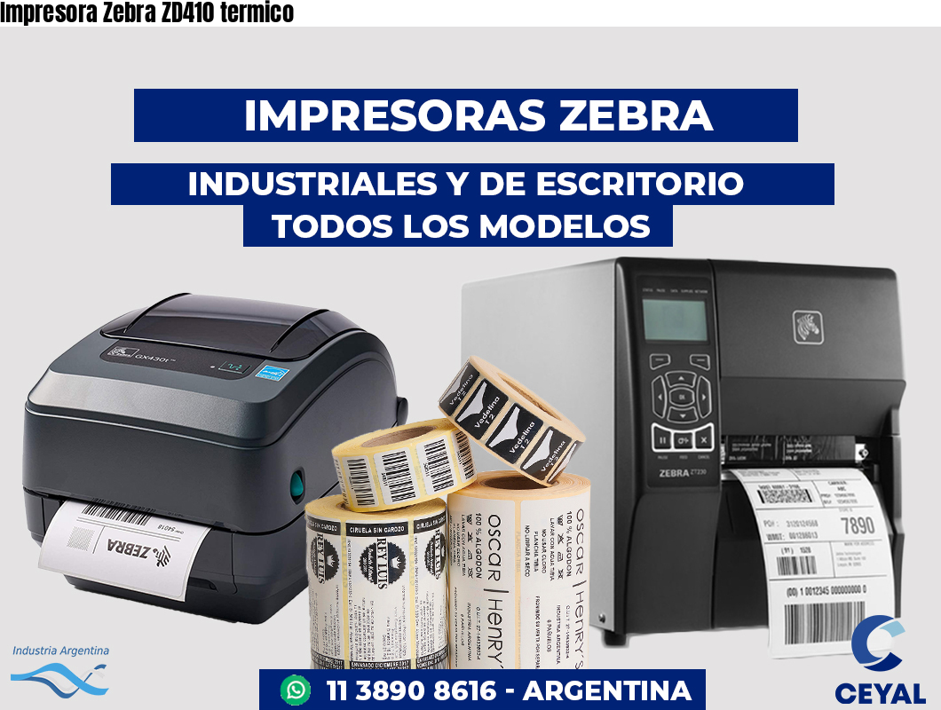 Impresora Zebra Zd410 Termico Zebra Etiquetadora 6125