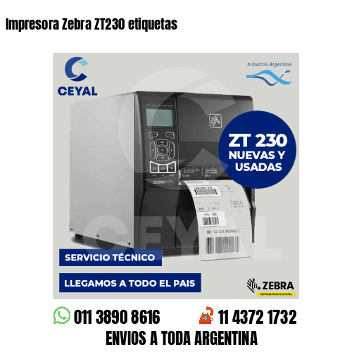 Impresora Zebra ZT230 etiquetas