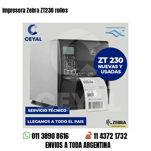 Impresora Zebra ZT230 rollos