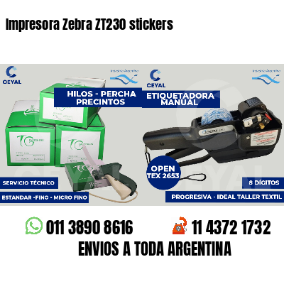 Impresora Zebra ZT230 stickers