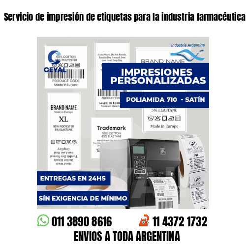 Servicio de impresión de etiquetas para la industria farmacéutica argentina