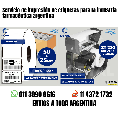 Servicio de impresión de etiquetas para la industria farmacéutica argentina