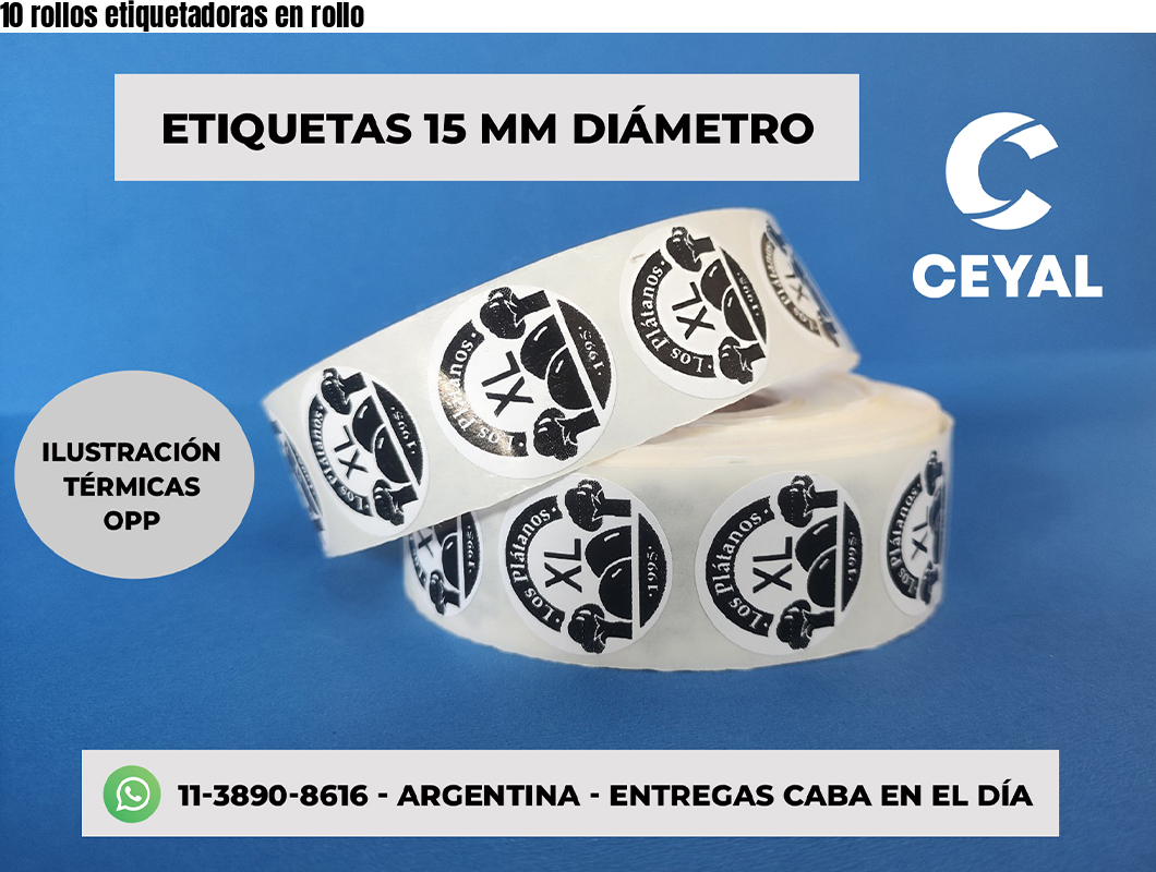 Tags En Rollo 10 rollos etiquetadoras en rollo | Zebra Etiquetadora