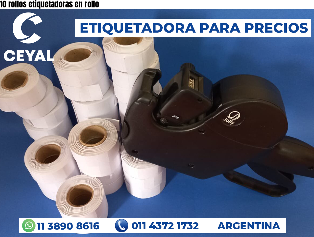 Tags En Rollo 10 rollos etiquetadoras en rollo | Zebra Etiquetadora