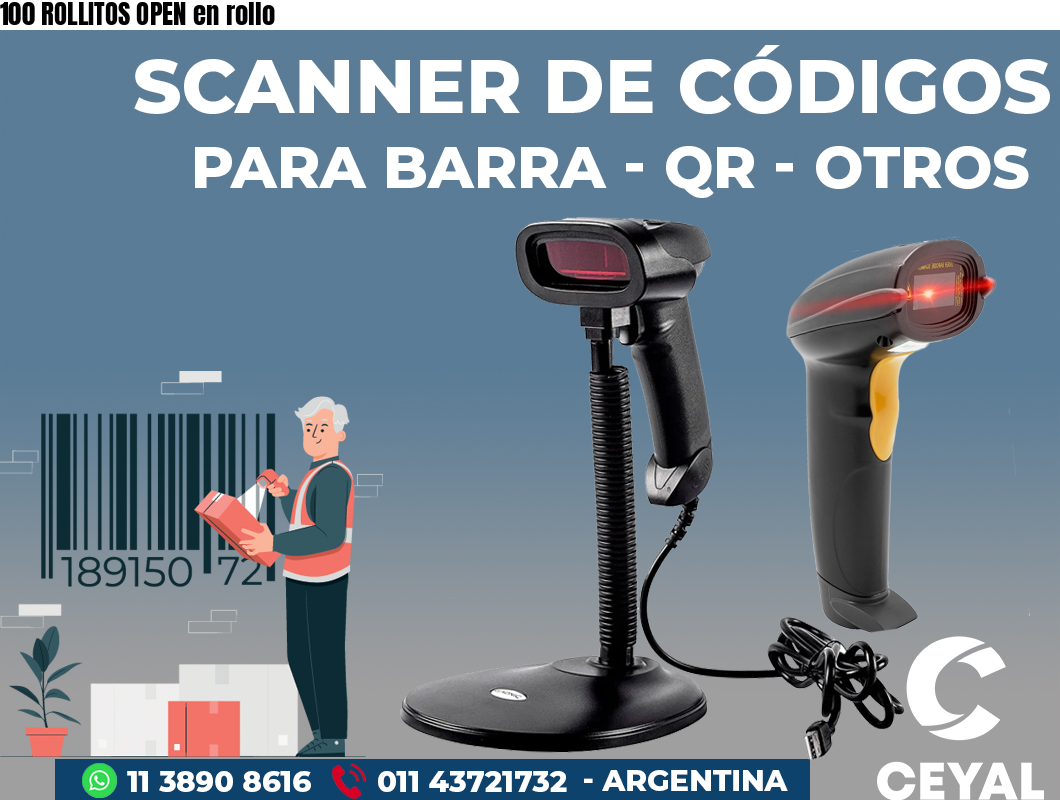 Open Box Rollo Y 100 ROLLITOS OPEN en rollo | Zebra Etiquetadora