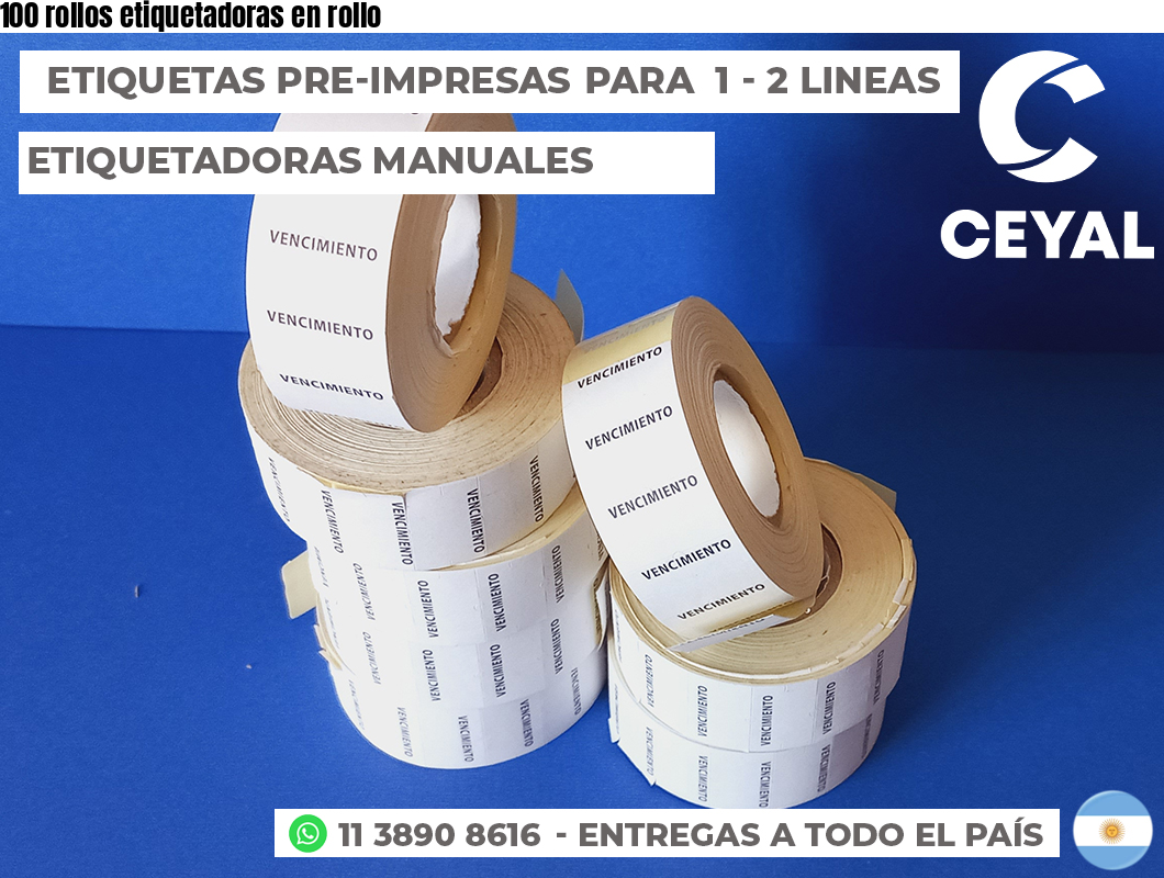 Tags En Rollo 100 rollos etiquetadoras en rollo | Zebra Etiquetadora