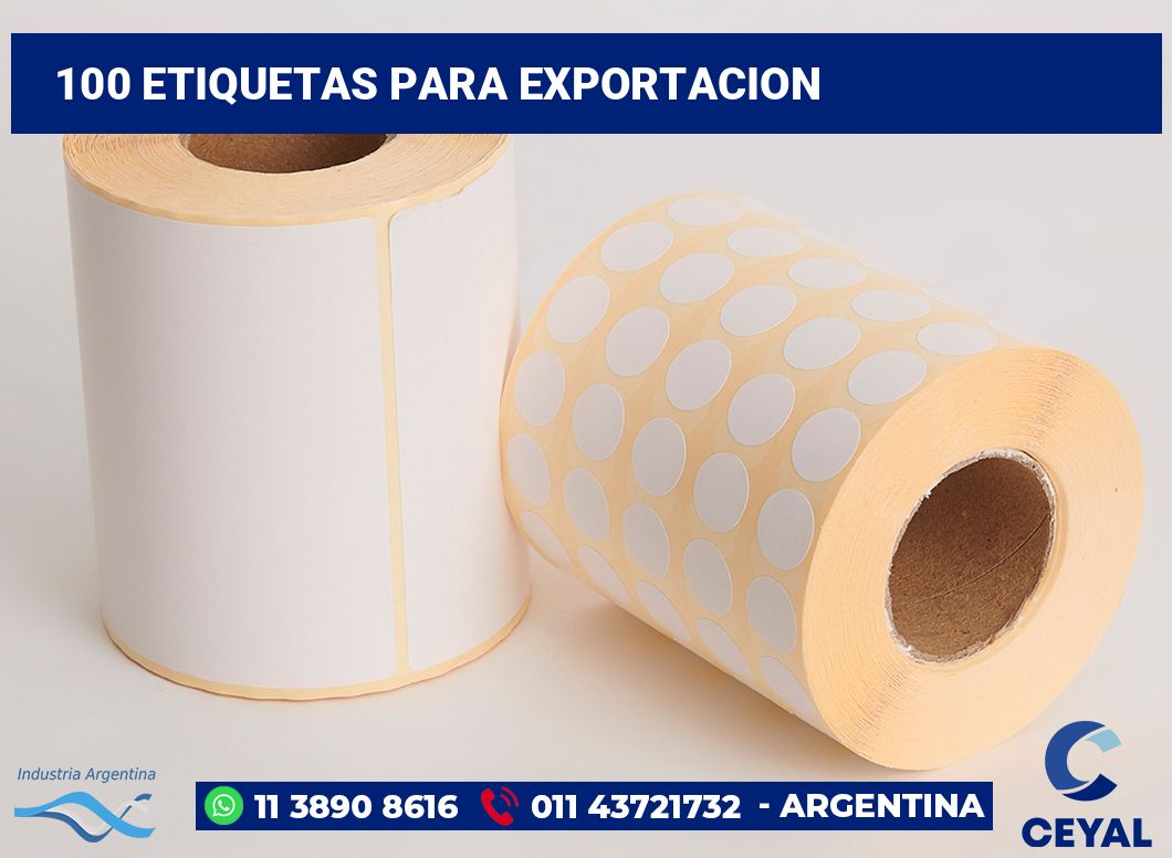 100 Etiquetas para exportacion