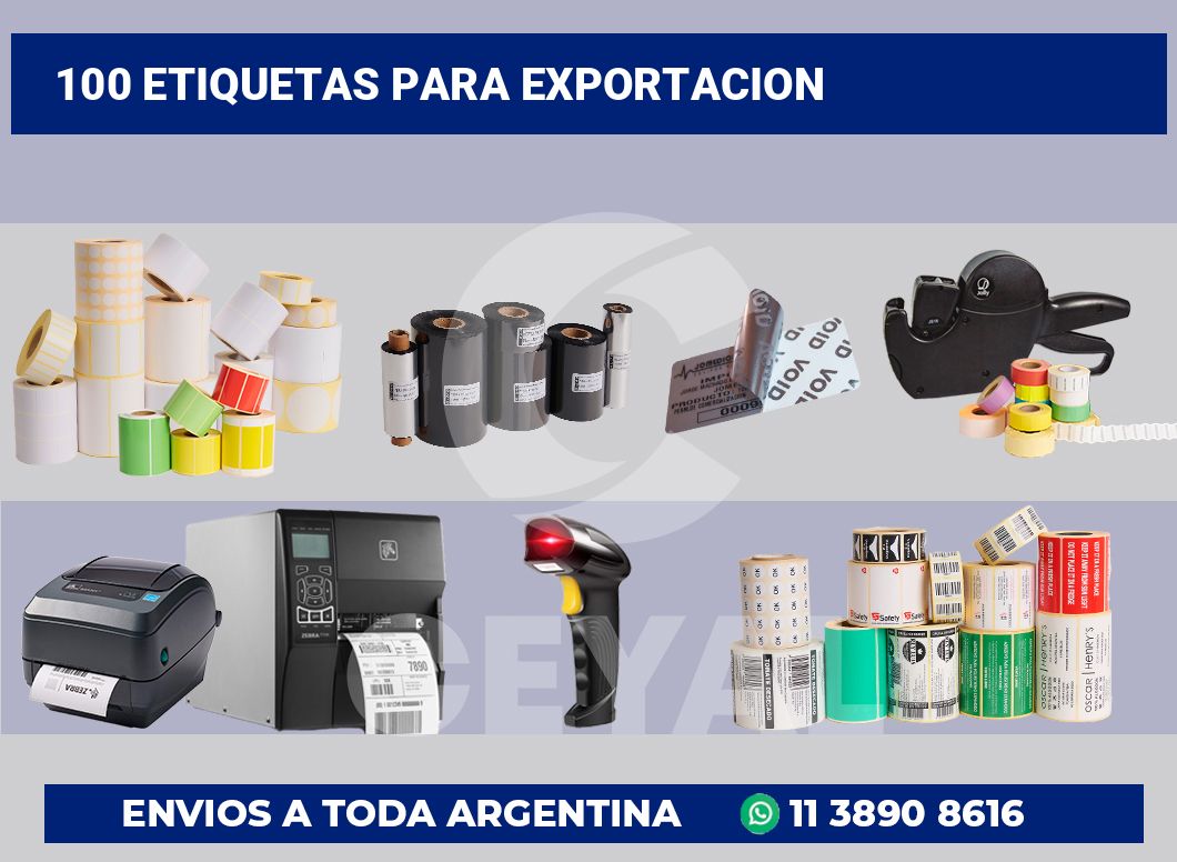 100 Etiquetas para exportacion