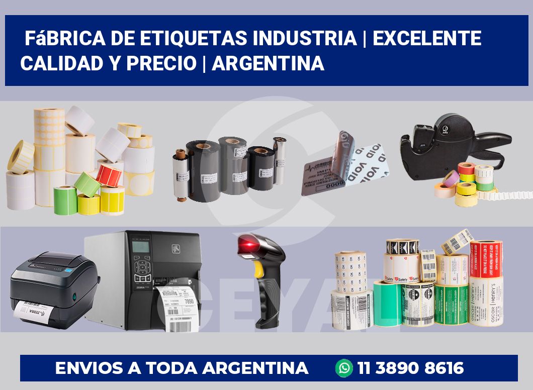 Fábrica de etiquetas industria | Excelente calidad y precio | Argentina