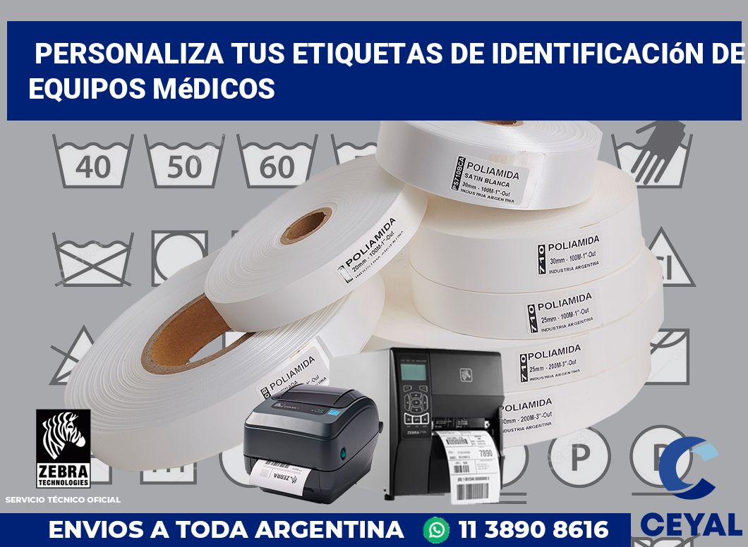 Personaliza tus Etiquetas de Identificación de Equipos Médicos