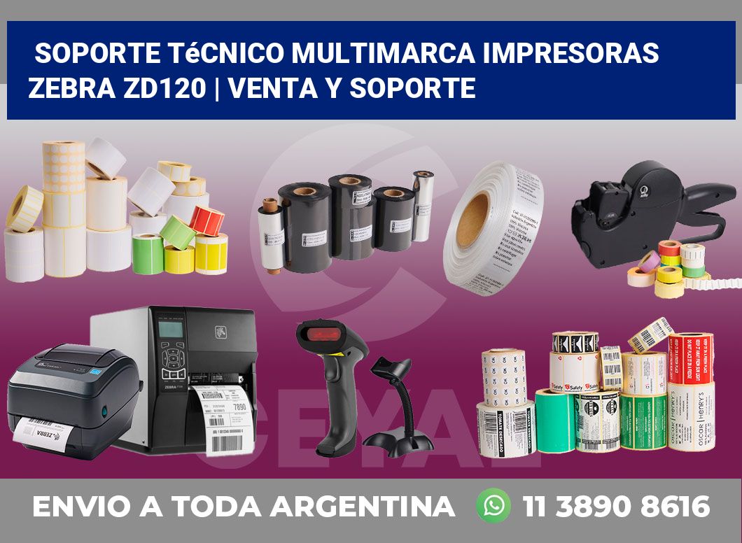 Soporte técnico multimarca impresoras Zebra ZD120 | Venta y soporte