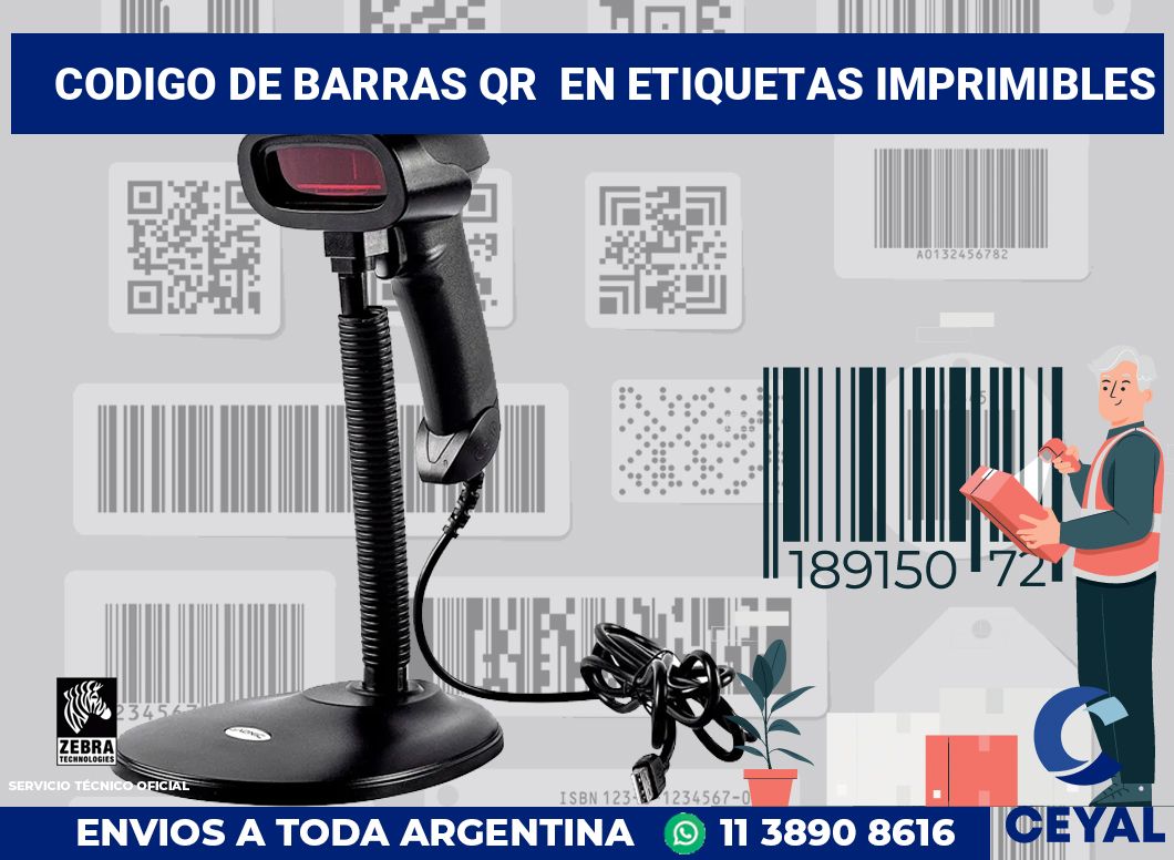 codigo de barras qr en etiquetas imprimibles | Zebra Etiquetadora