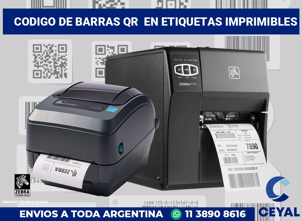 codigo de barras qr en etiquetas imprimibles | Zebra Etiquetadora