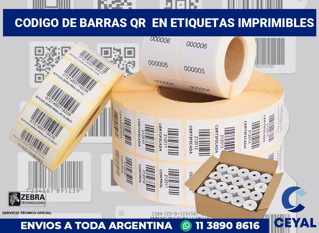 codigo de barras qr en etiquetas imprimibles | Zebra Etiquetadora
