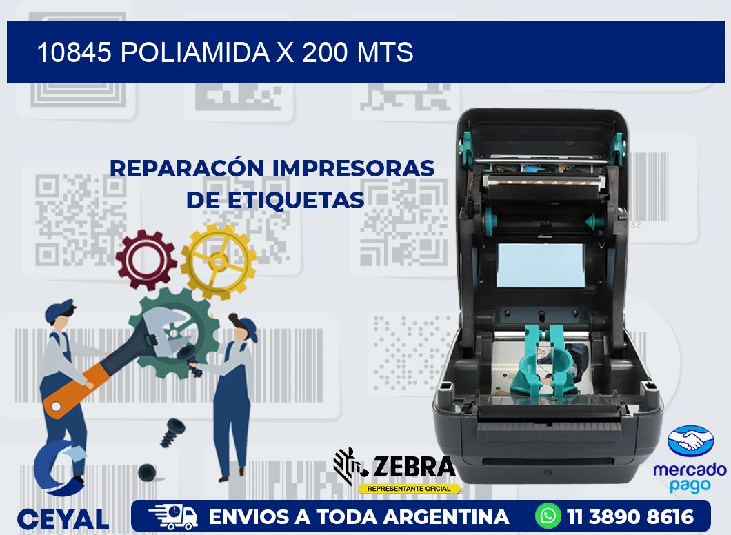 10845 POLIAMIDA X 200 MTS | Zebra Etiquetadora