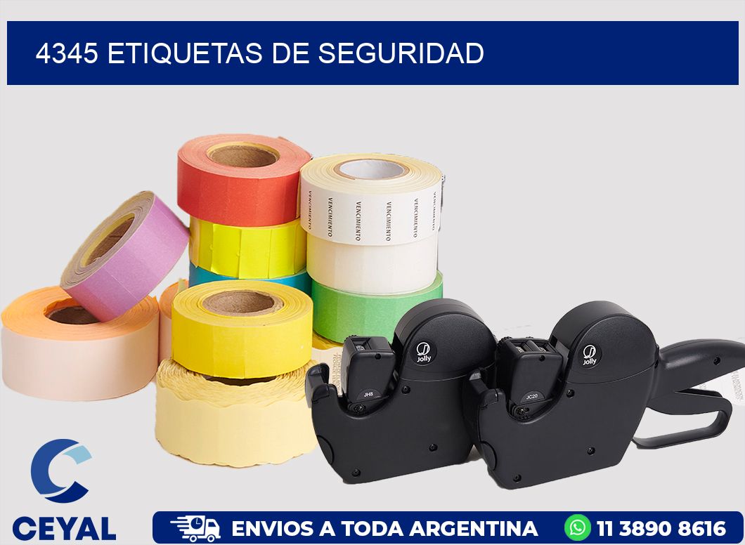 4345 ETIQUETAS DE SEGURIDAD