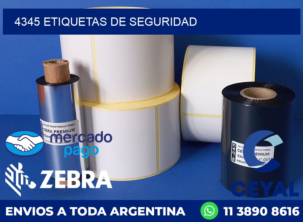 4345 ETIQUETAS DE SEGURIDAD