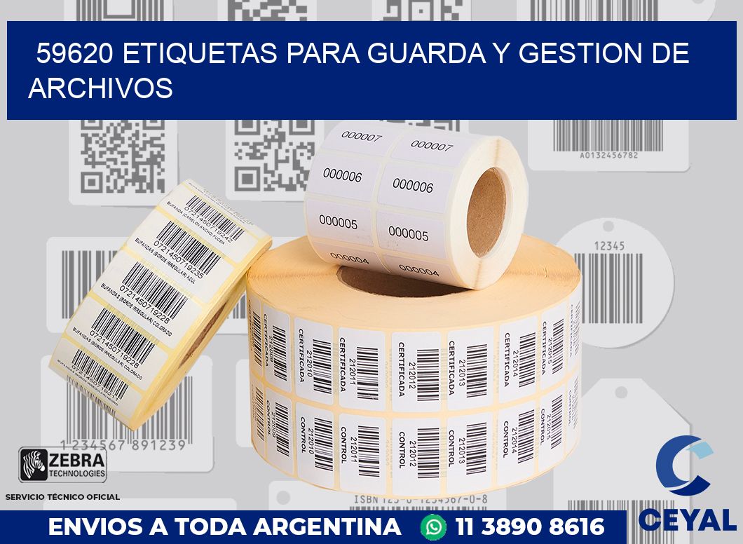 59620 ETIQUETAS PARA GUARDA Y GESTION DE ARCHIVOS